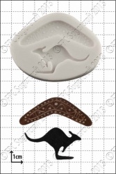 'Kangaroo and Boomerang' Silicone Mould